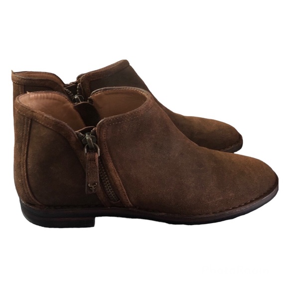 Trask Shoes - TRASK Brown Suede Leather Ankle Boots 7.5 Womens